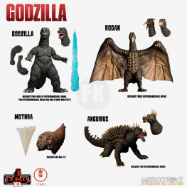 Godzilla: Destroy All Monsters 5 Points XL akčná figúrkas Deluxe Box Set Round 1 11 cm